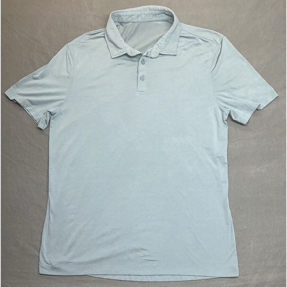 Lululemon Performance Polo Shirt Medium Golfer Outdoors Preppy Vent Men *read